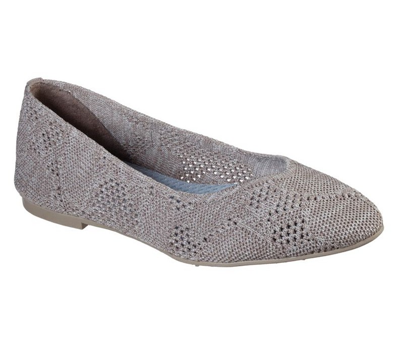 Skechers Cleo - Knitty City - Womens Flats Shoes Grey [AU-RJ3573]